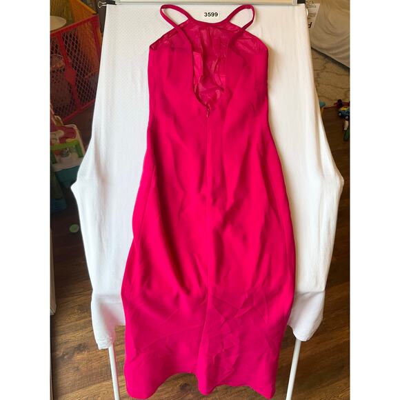 Calvin Klein Women Cocktail Dress size 2 Maxi Sleeveless Padded Chest Slim Pink - Picture 10 of 10